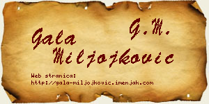 Gala Miljojković vizit kartica